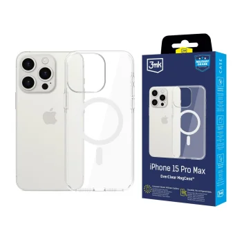 3mk EverClear MagCase Apple iPhone 15 Pro Max telefonam – Caurspīdīgs | Magphone Case Cover - Transparent
