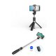 Tech-Protect L01S Bluetooth pašbildes statīvs ar trijkāji līdz 70 cm – melns