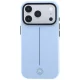Чехол Mercedes Leather Semi Wrap Iconic Line MagSafe для iPhone 18 Pro / 17 Pro, синий