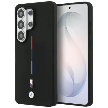 BMW M Silicone Tricolor Line MagSafe vāciņš priekš Samsung Galaxy S26 Ultra, melns