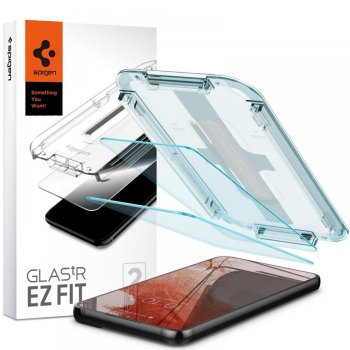 Samsung Galaxy S22 5G (SM-S901) Spigen "EZ FIT" Tempered Glass Screen Protector 2 pcs. | Telefona Ekrāna Aizsargstikls ar Papildus Rāmi 2 gab.