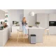 Atkritumu tvertne Hailo Big-Box Swing L 35 l, sudraba