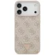 Чехол Guess Leather 4G Triangle Strass MagSafe для iPhone 17 / 18 Pro Max, розовый