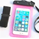 PVC ūdensnecaurlaidīgs aproces telefona futrālis - rozā krāsā | waterproof armband phone case pink
