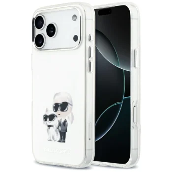 Karl Lagerfeld IML Aquarelle Karl & Choupette & Logo MagSafe vāciņš iPhone 17 Pro Max – balts | Phone Case Cover