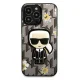 Чехол Karl Lagerfeld Flower Ikonik Karl для iPhone 13 / 13 Pro - серый