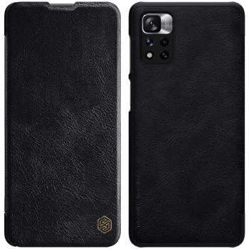 Atverams vāciņš Nillkin Qin Case priekš Redmi Note 11 Pro+ / Mi 11i HyperCharge, melns