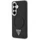 Чехол Guess Embossed Ring Triangle Logo MagSafe для Samsung Galaxy S26, черный
