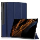 Samsung Galaxy Tab S9 Ultra (SM-X910, SM-X916B) Tri-fold Stand Design Leather Case Cover, Blue | Чехол Книжка для Планшета