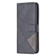 Apple iPhone 14 Pro 6.1\'\' Geometric Texture Wallet Stand Leather Phone Book Case Cover, Black
