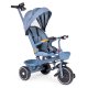 ECOTOYS 2in1 bērnu trīsritenis ar grozāmu sēdekli un saliekamu jumtiņu, zils