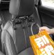 Double Car Headrest Hook for Bags and Clothes, Black