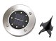 Garden solar lamp with 8 LEDs, set of 4, black and inox