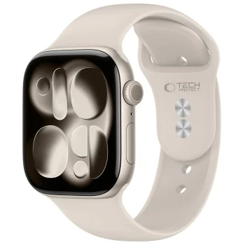 Tech-Protect Silicone Strap for Apple Watch 44 / 45 / 46 / 49 mm - Beige / Starlight