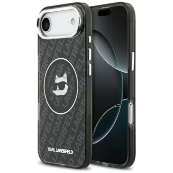 Karl Lagerfeld IML Choupette Head Logo MagSafe Case for iPhone Air, Black