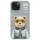 Telefona vāciņš Nimmy Cool&Cute 2.0 Bear iPhone 15 6.1\", pelēks