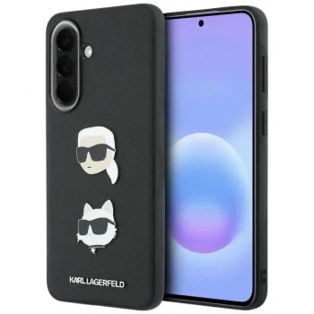 Чехол Karl Lagerfeld Karl & Choupette Heads Pins & Logo для Samsung Galaxy A57 5G, черный