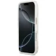 Guess IML Glitter Flowers Triangle MagSafe vāciņš iPhone 18 Pro Max / 17 Pro Max, balts