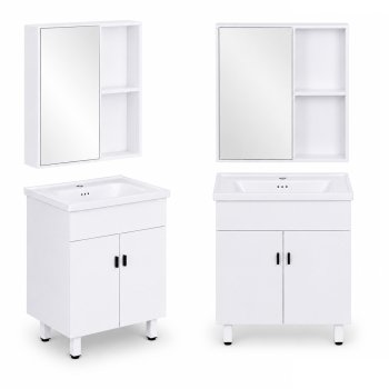 Modernhome Bathroom Cabinet with Sink and Mirror Set