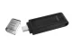 Kingston DataTraveler 70 128GB USB-C zibatmiņa melna