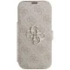 Чехол-книжка Guess для iPhone 17 Pro Book 4G Metal Logo, розовый