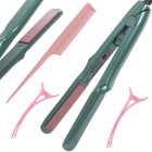 Hair Straightener with Ceramic Plates, Adjustable Temperature, 5 Modes, 60W, green