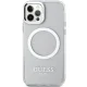 Чехол Guess для iPhone 12 / 12 Pro Metal Outline MagSafe, серебристый