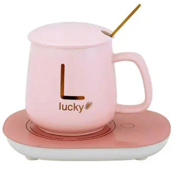 Ele. Krūzes Sildītājs Rozā + Krūze | Cup Warmer Pink