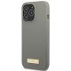Guess Silicone Logo Plate MagSafe vāciņš iPhone 13 / 13 Pro, pelēks