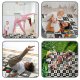 Nukido NK-340 Double-sided Foldable XPE Foam Play Mat Pad Rug for Kids, Ocean-Numbers, 200x180cmx1cm