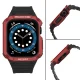 Aizsargājoša siksniņa ar ietvaru Apple Watch 38/40/41mm - Melna/sarkana