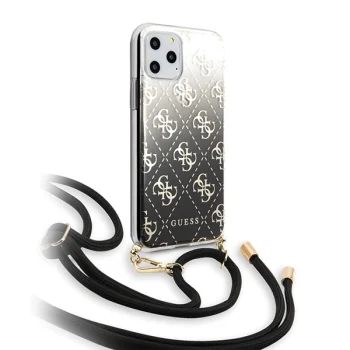Guess GUHCN65WO4GBK iPhone 11 Pro Max melns/melns cietais futrālis 4G Gradients | black/black hard case Gradient