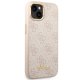 Guess iPhone 13 / 14 / 15 vāciņš 4G Vintage Gold Logo, rozā