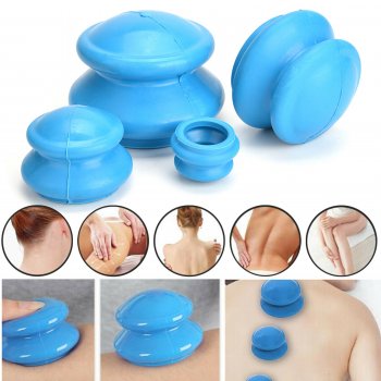 Ārstnieciskās Akupunktūras Vakuuma Masāžas Bankas | Rubber Acupuncture Massage Bubbles Jars
