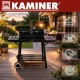 Kaminer 00027320 Садовый угольный гриль с вертелом, 93x41x86 см, черный