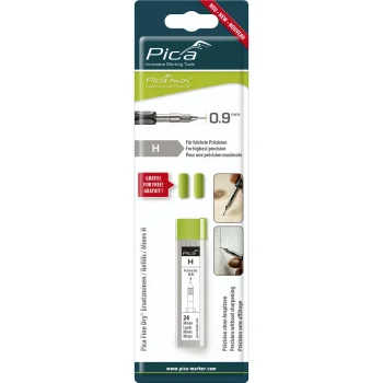Pica Fine-Dry Graphite Refill Leads H 0.9 mm, 24 pcs, Black