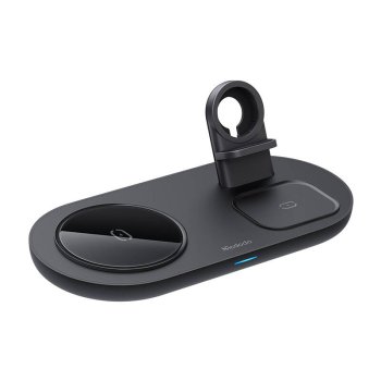 Bezvadu lādētājs Mcdodo CH-7061 3in1 15W (mobilais/TWS/Apple watch) (melns) | Wireless Charger