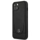 Mercedes Leather Urban iPhone 14 Plus dabīgās ādas vāciņš, melns