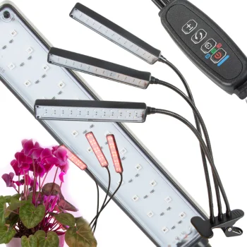 LED plant lamp USB grow panel light timer clip flowers