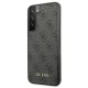 Samsung Galaxy S22 5G (SM-S901) Guess 4G Metal Gold Logo Case Cover, Grey | Чехол Кейс Бампер...