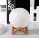 Cold White Moon Decorative Night LED Lamp 3D Moon with Remote Control 8 cm, RGB