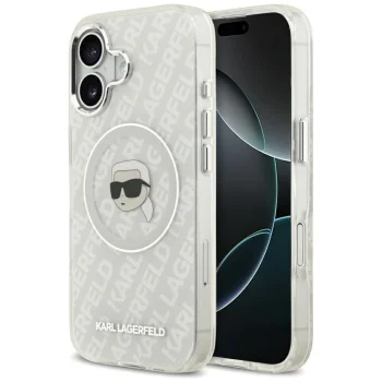 Karl Lagerfeld IML Karl Head Logo MagSafe чехол для iPhone 17 - Серый