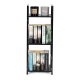 Стеллаж Modernhome CWJ302480L BLACK с металлическим каркасом, 3 полки, черный