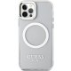 Guess iPhone 12 / 12 Pro Case Metal Outline MagSafe, Silver