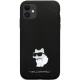 Чехол Karl Lagerfeld для iPhone 11 / Xr Silicone Choupette Metal Pin, черный