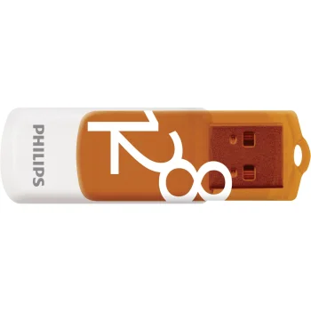 USB-флешка Philips Vivid Edition 128 ГБ USB 2.0, бело-оранжевая