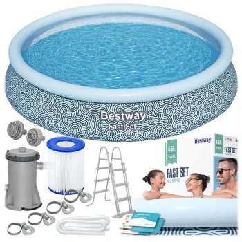 Bestway 57372 piepūšamais baseins 457x107 cm (11-in-1)