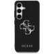 Guess Grained Big 4G Logo vāciņš Samsung Galaxy S25 Plus melns