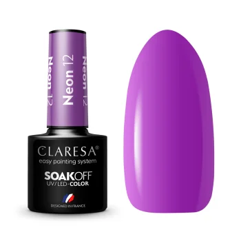 Claresa NEON 12 hibrīda nagu laka, 5 g