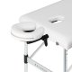 Portable Massage Table Balance Folding Aluminum 3 Section, white